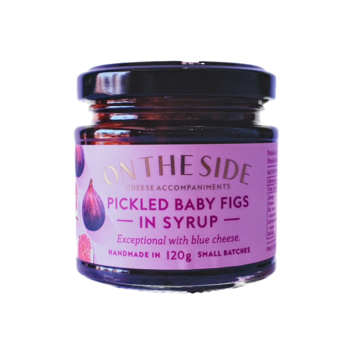 On The Side baby pickled figs jar on white