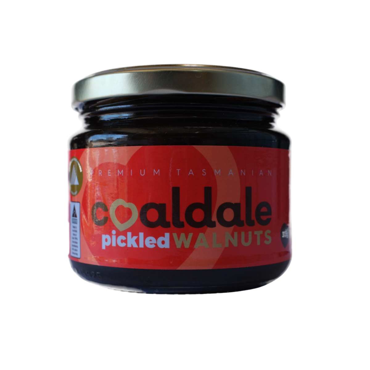 Coaldale pickled walnuts jar on white