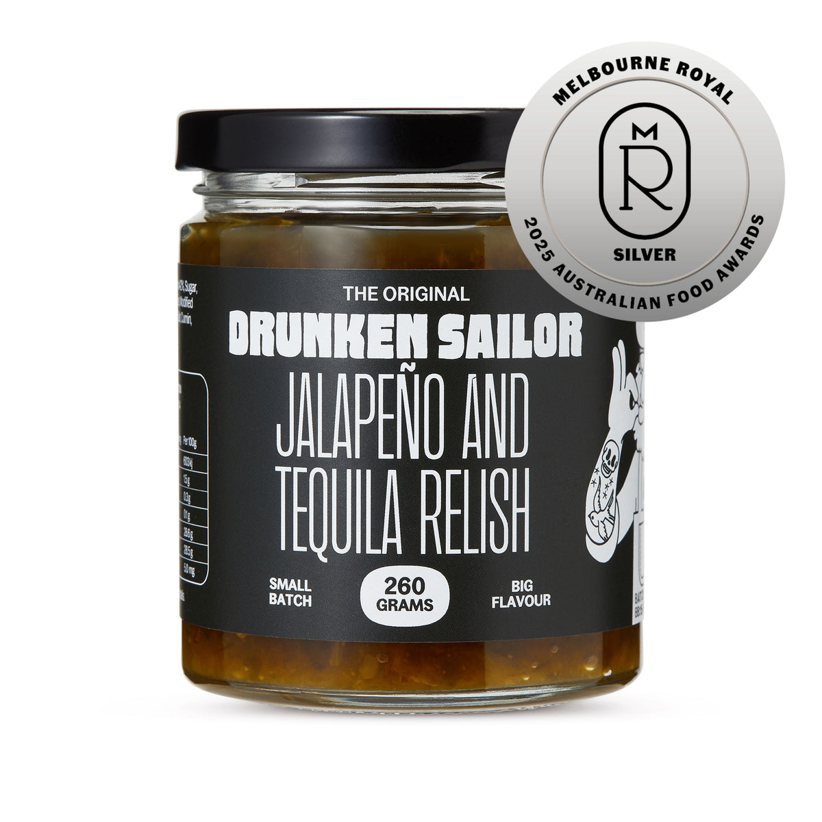 Jalapeno & Tequila Relish 260g jar