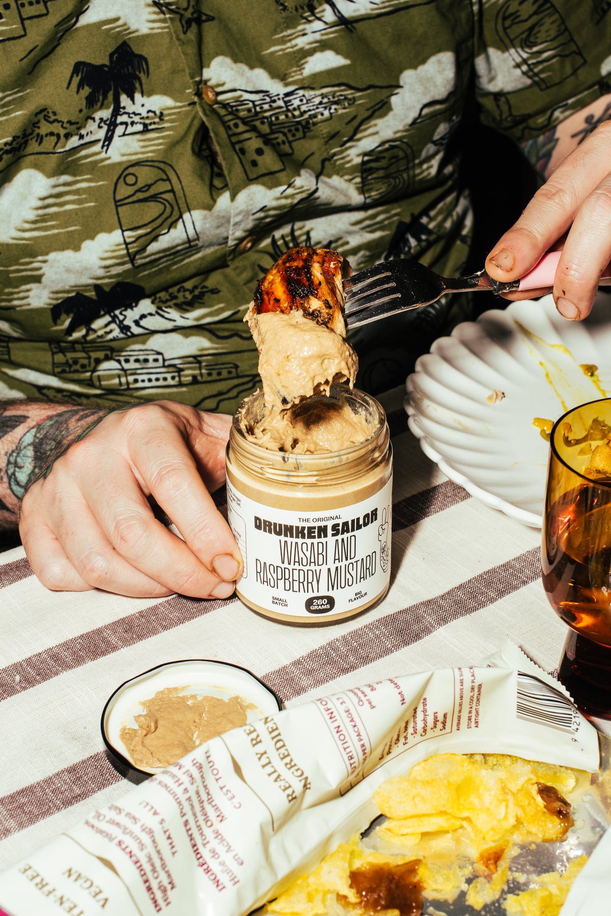 Wasabi & Raspberry Mustard — styled