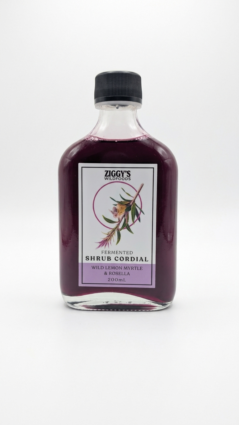 Wild Lemon Myrtle & Rosella Shrub Cordial — Ziggy's Wildfoods