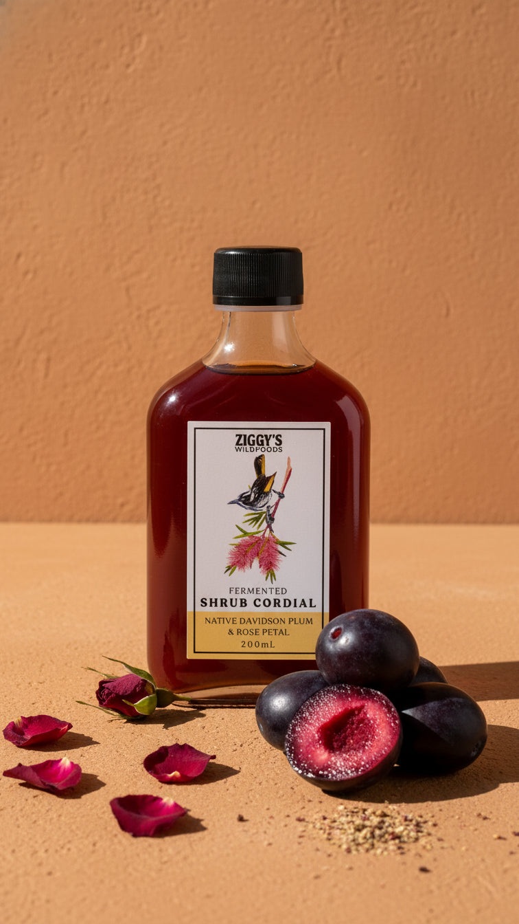 Wild Davidson Plum & Rose Petal Cocktail Shrub 200ml