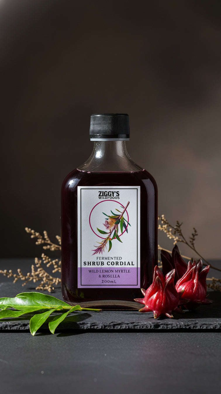 Wild Lemon Myrtle & Rosella Flower Cocktail Shrub 200ml